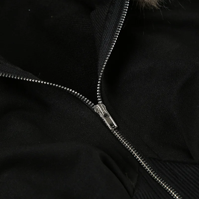 Cyberpunk Alt Oversized Faux-Fur Trim Hooded Jacket - 7 Cyberpunk Alt Oversized Faux-Fur Trim Hooded Jacket - 7