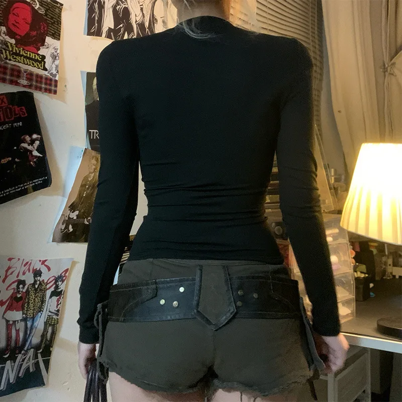 Cyberpunk Alt Mesh Cut-Out Long-Sleeve Top - 15 Cyberpunk Alt Mesh Cut-Out Long-Sleeve Top - 15