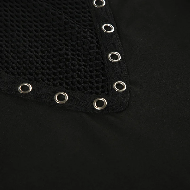 Cyberpunk Alt Mesh Cut-Out Long-Sleeve Top - 6 Cyberpunk Alt Mesh Cut-Out Long-Sleeve Top - 6