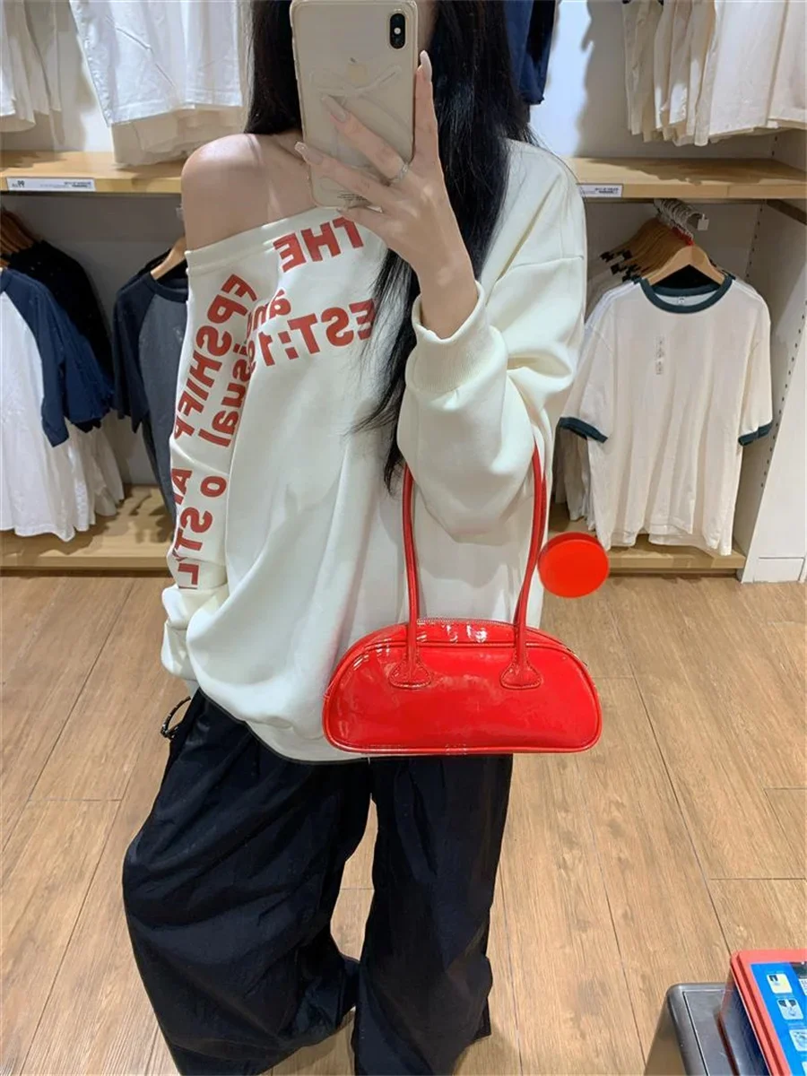 Y2K E-Girl Oversized Off-Shoulder Graphic Sweatshirt - 11 Y2K E-Girl Oversized Off-Shoulder Graphic Sweatshirt - 11