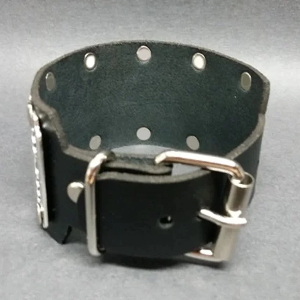 Punk Industrial Razor Blade Cuff Bracelet - 2 Punk Industrial Razor Blade Cuff Bracelet - 2