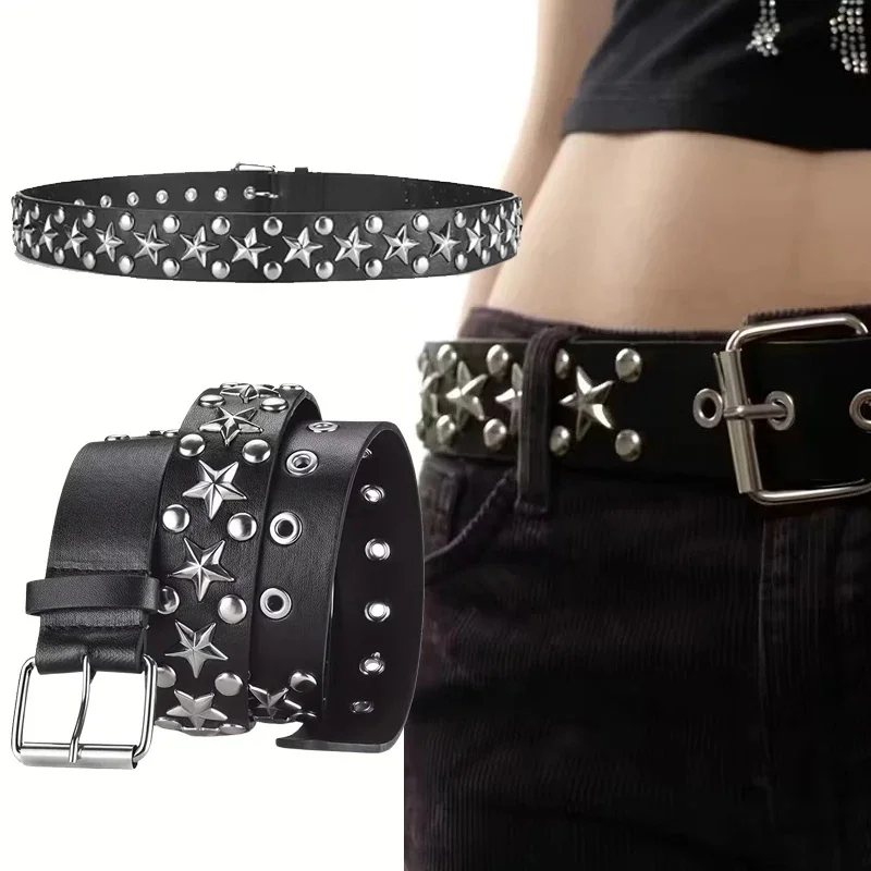 Punk Rock Grunge Studded Star Belt - 7 Punk Rock Grunge Studded Star Belt - 7