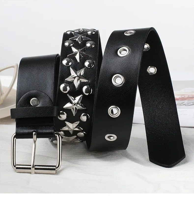 Punk Rock Grunge Studded Star Belt - 4 Punk Rock Grunge Studded Star Belt - 4