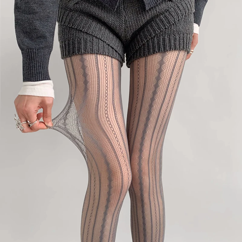 Punk Steampunk Strap-Adorned Fishnet Tights - 5 Punk Steampunk Strap-Adorned Fishnet Tights - 5