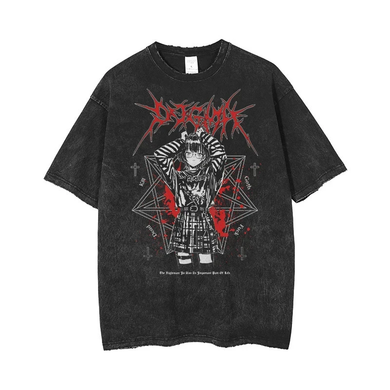 Gothic Lolita Visual Kei Underground Band Graphic Tee - 6 Gothic Lolita Visual Kei Underground Band Graphic Tee - 6