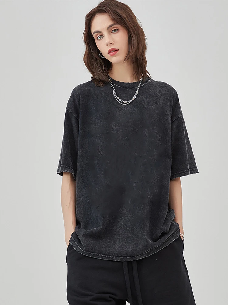Gothic Black Metal Abstract Tree Graphic Oversized Tee - 7