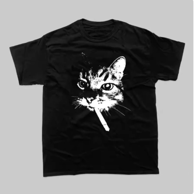 Grunge Punk Cat Graphic Tee - 2 Grunge Punk Cat Graphic Tee - 2